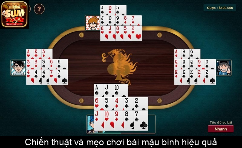 Chiến thuật và mẹo chơi bài mậu binh hiệu quả