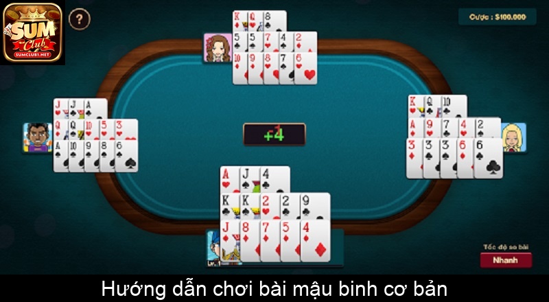 Hướng dẫn chơi bài mậu binh cơ bản