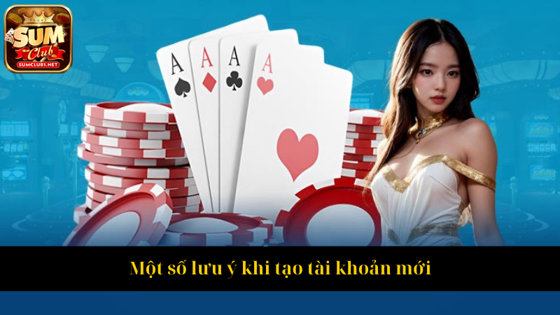 Một số lưu ý khi tạo tài khoản mới