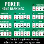 Thứ Tự Bài Trong Poker Hướng Dẫn Chi Tiết Dành Cho Người Mới